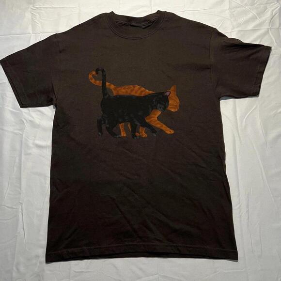 Tops - Brown Cat Graphic Tee